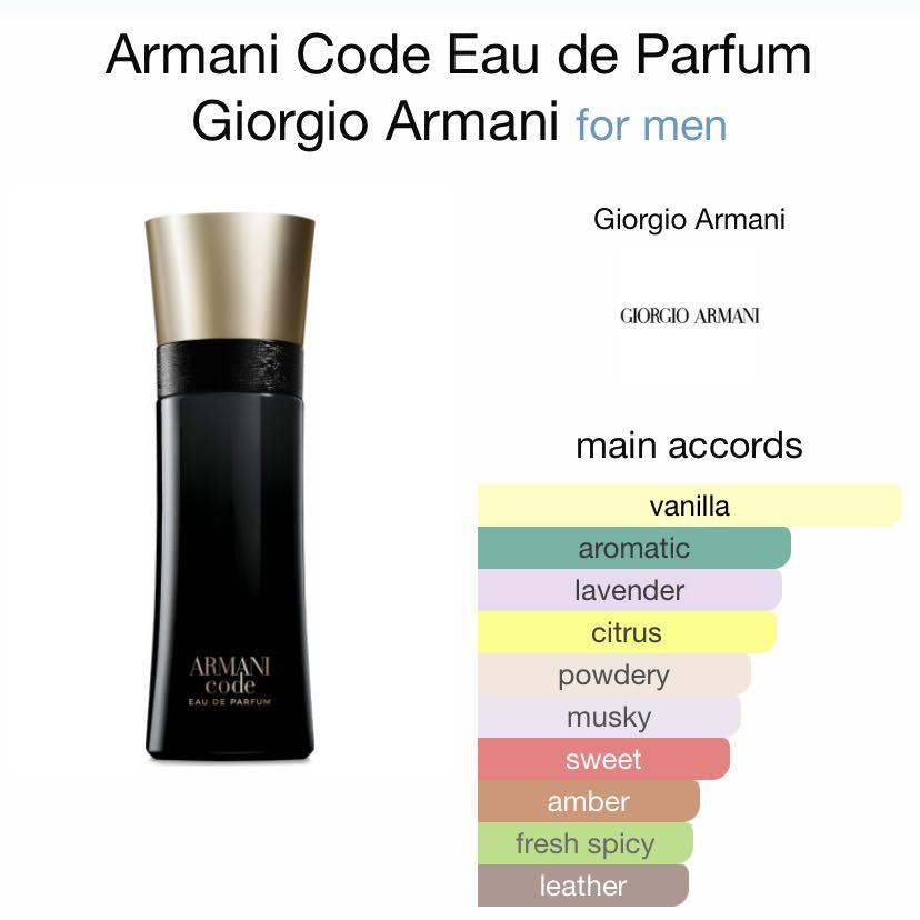 Giorgio armani code edp pour homme 4ml Beauty Personal Care