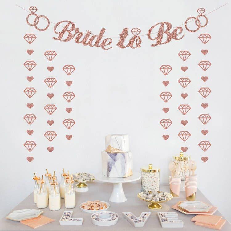 Bride To Be Banner, Hen Party Decoration, Rose Gold Hen