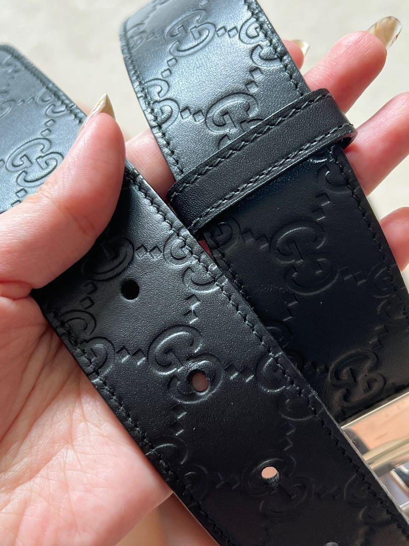 Gucci signature leather belt mens 2025