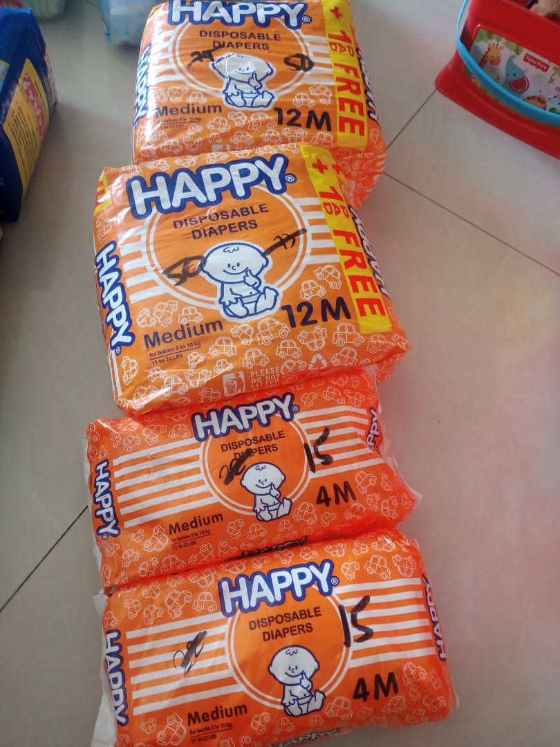 Happy Diaper Tape Medium 32 pcs Babies Kids Bathing Changing