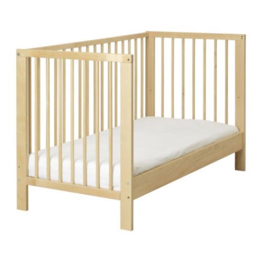 IKEA Gulliver Cot, Solid Beech Wood, Mattress, Babies & Kids, Baby