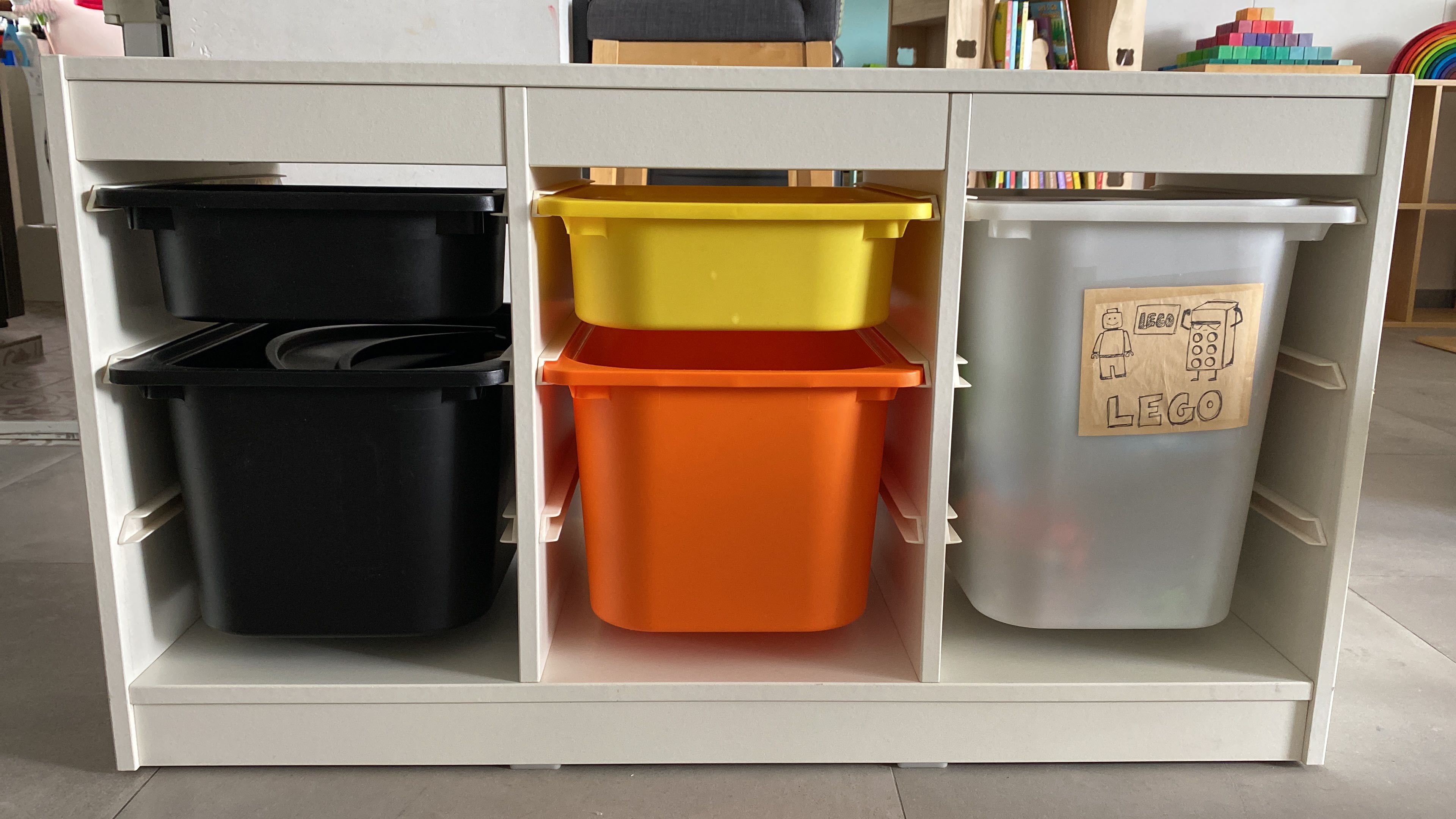 Ikea Trofast Storage with boxes, Furniture & Home Living, Furniture