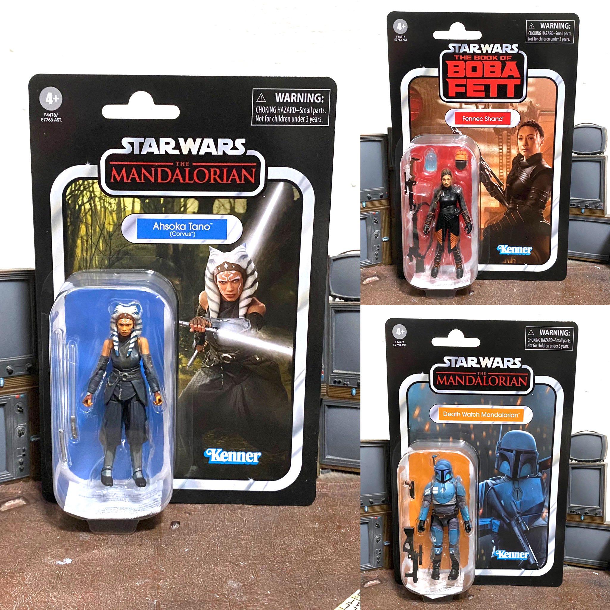 [In hand - Set of 3] Hasbro Star Wars The Vintage Collection TVC 3.75 Death  Watch Mandalorian, Ahsoka Tano (Corvus), Fennec Shand (Book of Boba Fett)