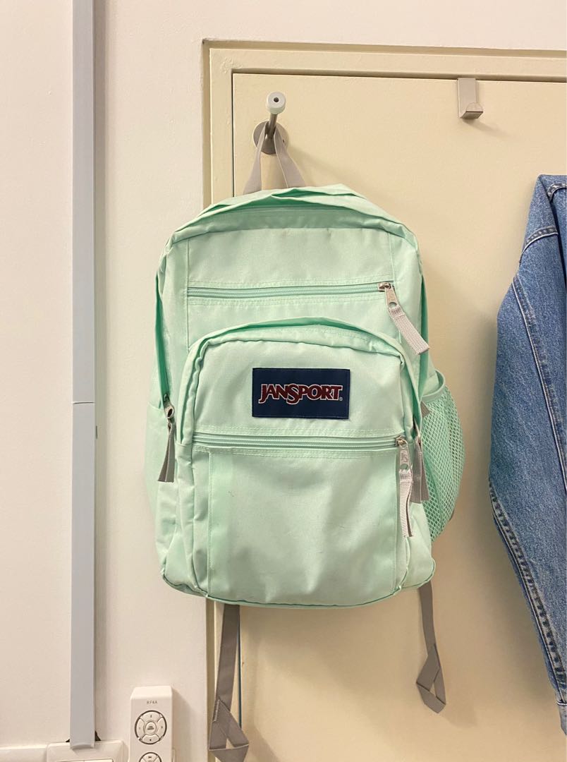 JANSPORT Big Student Backpack Mint Green Grey Computers