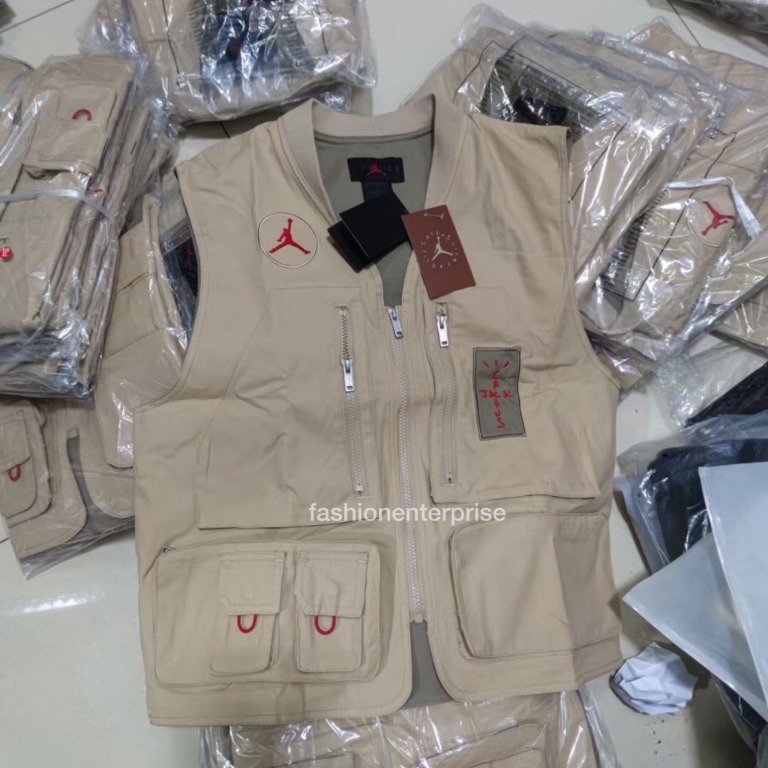 Jordan x Travis Scott Cactus Jack Utility Vest, Men's Fashion