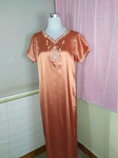 Kaftan style short sleeves dusty orange dress #Sell4Me