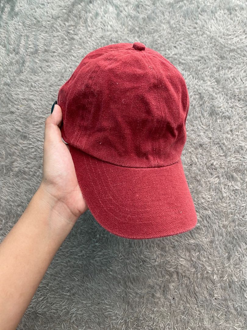 LIKEIT BURGUNDY BASEBALL CAP, Fesyen 