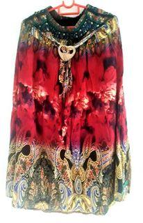 Long Aline Elastic High Waist Cotton Printed Skirt - Mix Colours (Free Size)