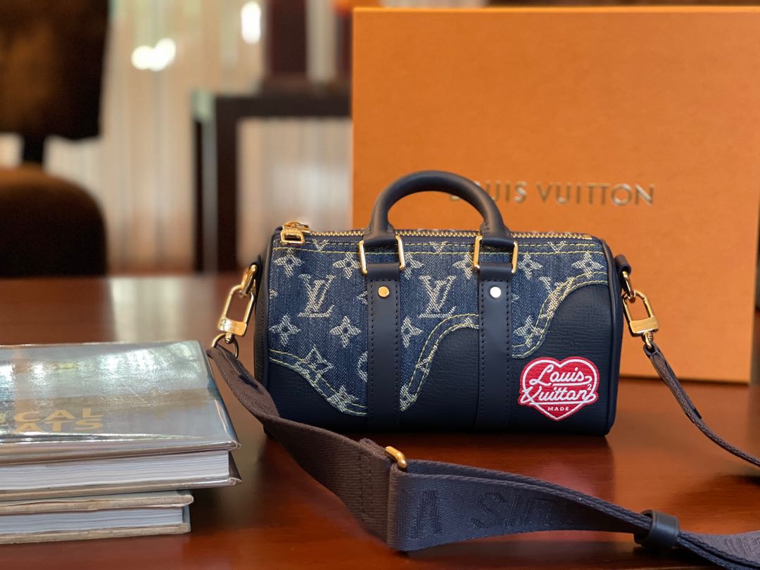 Keepall xs cloth bag Louis Vuitton Black in Cloth - 34394824