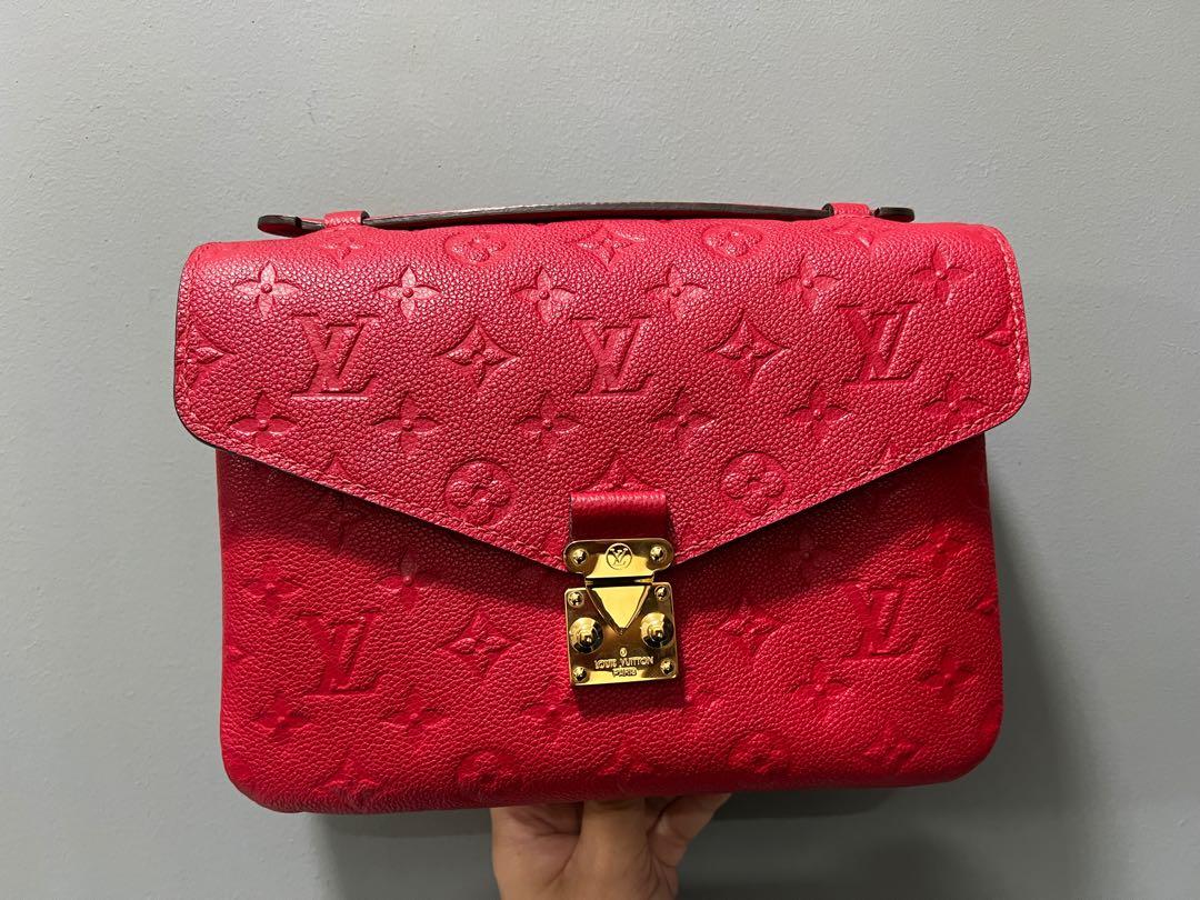 Louis Vuitton Red Monogram Leather Empreinte Pochette Metis Crossbody –  Bagriculture