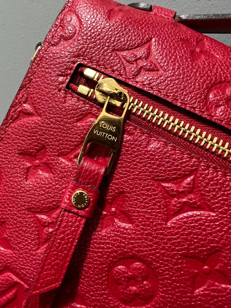 Louis Vuitton Red Monogram Leather Empreinte Pochette Metis Crossbody –  Bagriculture