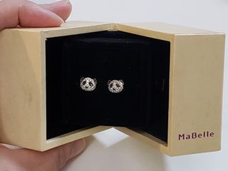 MaBelle Panda Black and White Diamond Earrings629954185472011116