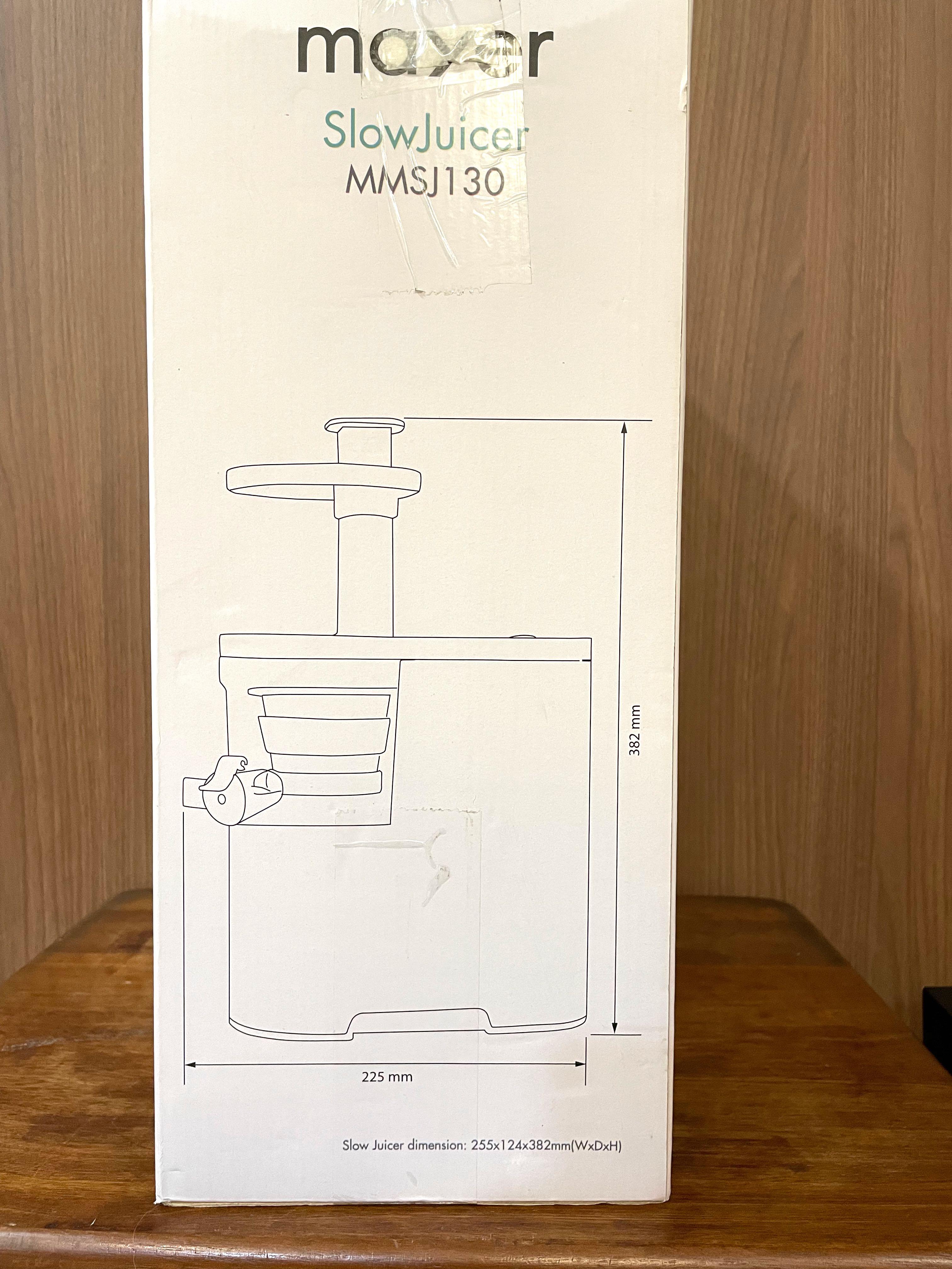 Mayer Slow Juicer MMSJ130 White, TV & Home Appliances, Kitchen