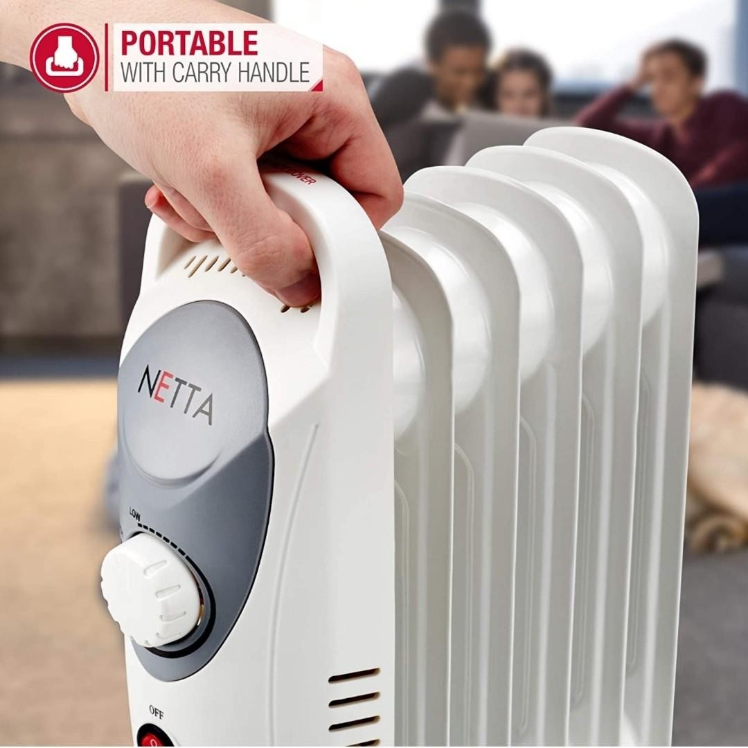 NETTA PORTABLE ELECTRIC OIL HEATER, TV & Home Appliances, Other Home