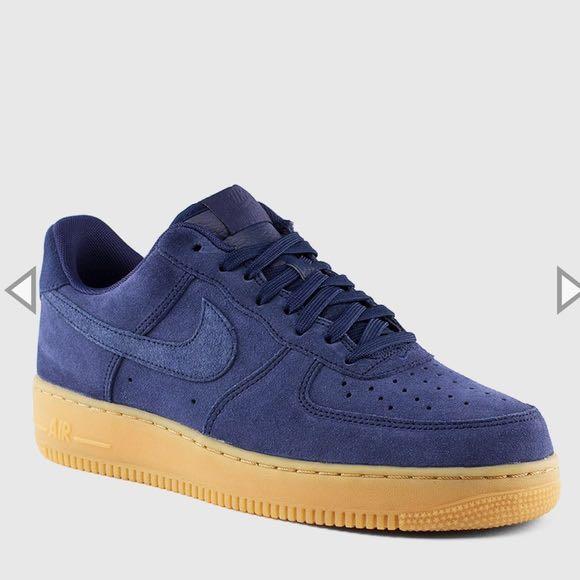 Nike | Shoes | Blue Suede Nike Air Force Ones | Poshmark