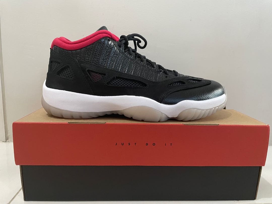 Nike Air Jordan 11 Retro Low IE BRED, Men's Fashion, Footwear 