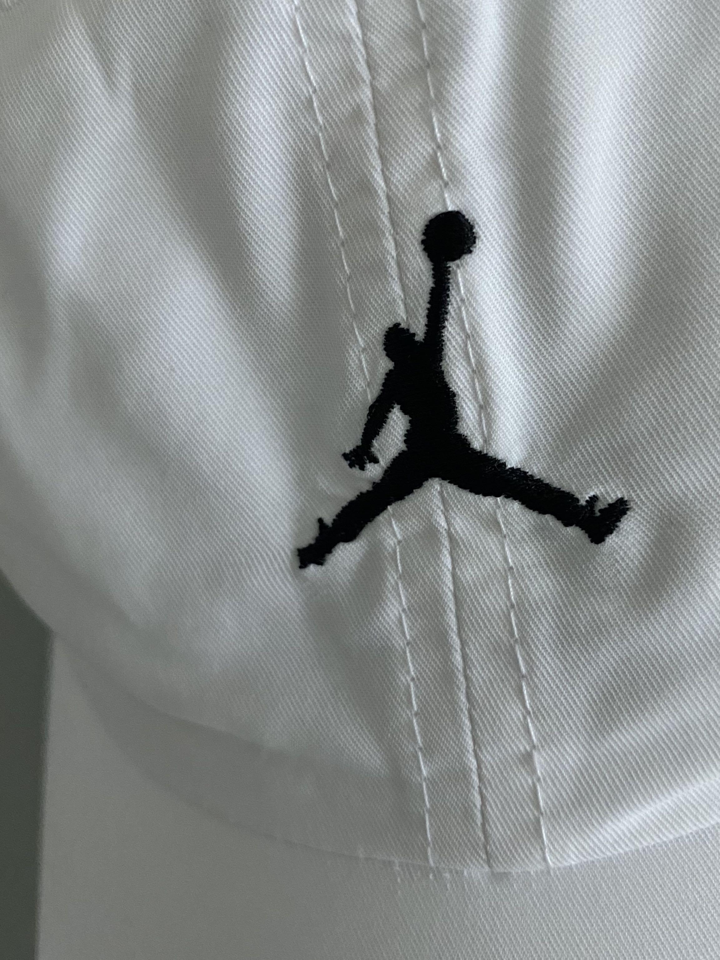 NIKE Jordan H86 Jumpman Logo Washed Cotton Cap in White Black, Men's Fashion, Watches