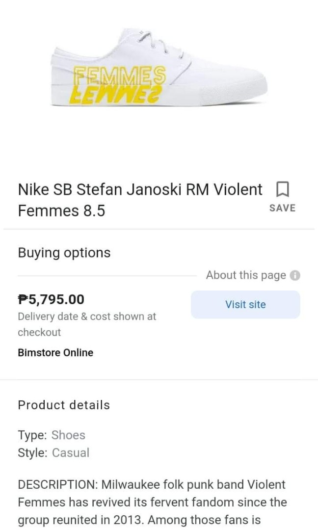 Nike SB Janoski X Violent Femmes, Men's 