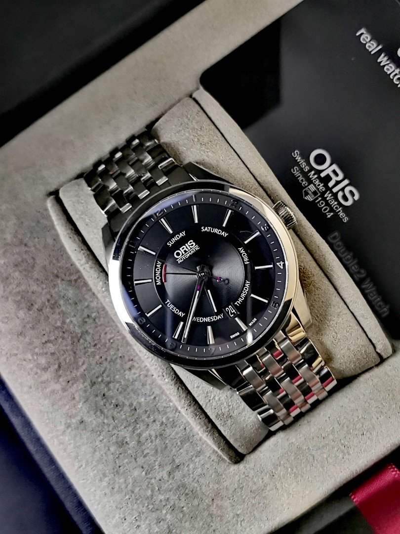 Oris Artix Pointer Day Date Automatic 42mm Black Dial
