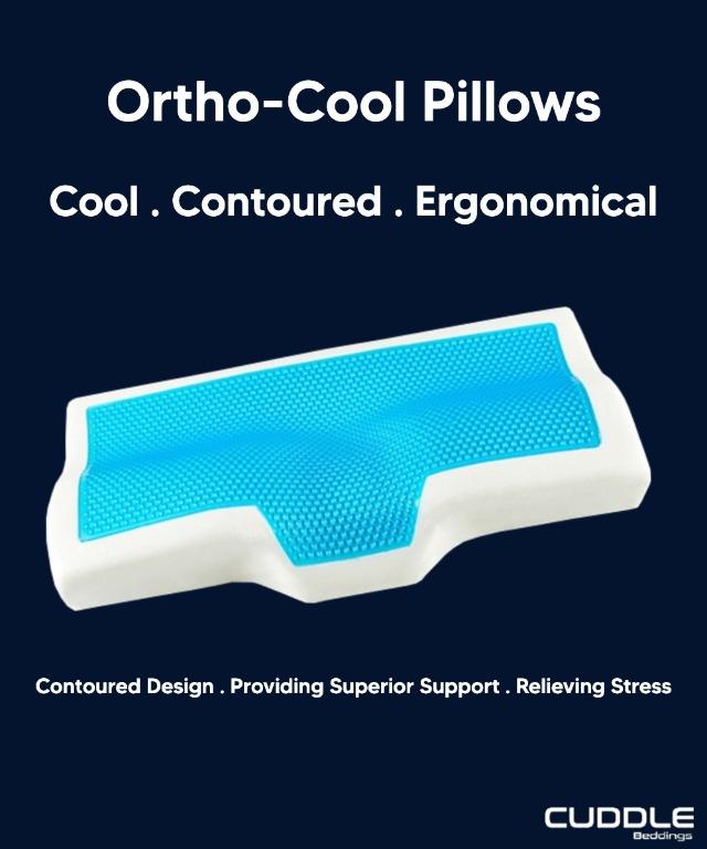 Orthopaedic Cooling Pillow / Contoured Pillow, Furniture & Home Living