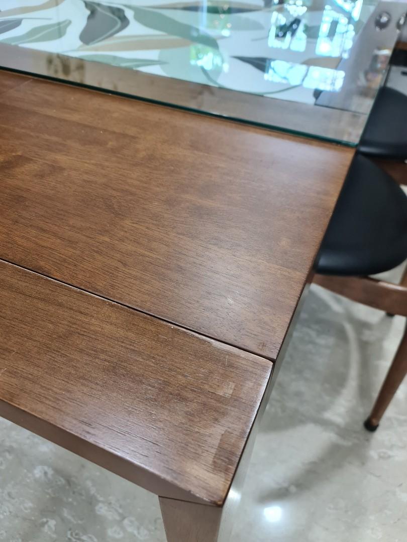 Picket and Rail extendable dining table with 4 chairs grrrrreat value