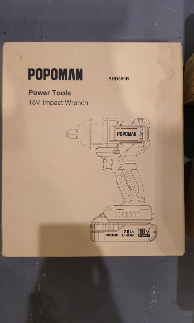 POPOMAN 18V POWER IMPACT WRENCH BHD850B Furniture Home Living