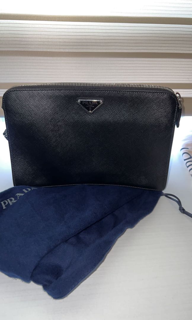 Prada clutch hotsell bag man