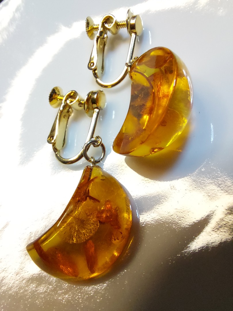 Real amber earrings deals