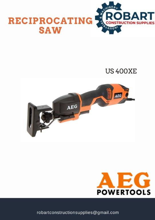 Reciprocating Saw (Category: Construction Tools & Equipment) located in Manila. Submitted by bellarobart (Listing ID 1146599068, Image 1). Description: Reciprocating Saw BRAND : AEG POWERTOOLS MODEL : US 400XE NOTE: The price depends on the model 𝑹𝑶𝑩𝑨𝑹𝑻 𝑪𝑶𝑵𝑺𝑻𝑹𝑼𝑪𝑻𝑰𝑶𝑵 𝑺𝑼𝑷𝑷𝑳𝑰𝑬𝑺 SEND US MESSAGE FOR INQUIRIES ‼️‼️ 🔵100% Trusted Supplier 🔵Competitive Price 🔵𝑾𝒆 𝒂𝒓𝒆 𝑫𝑻𝑰 𝑹𝒆𝒈𝒊𝒔𝒕𝒆𝒓𝒆𝒅 & 𝑩𝑰𝑹 𝐀𝐂𝐂𝐑𝐄𝐃𝐈𝐓𝐄