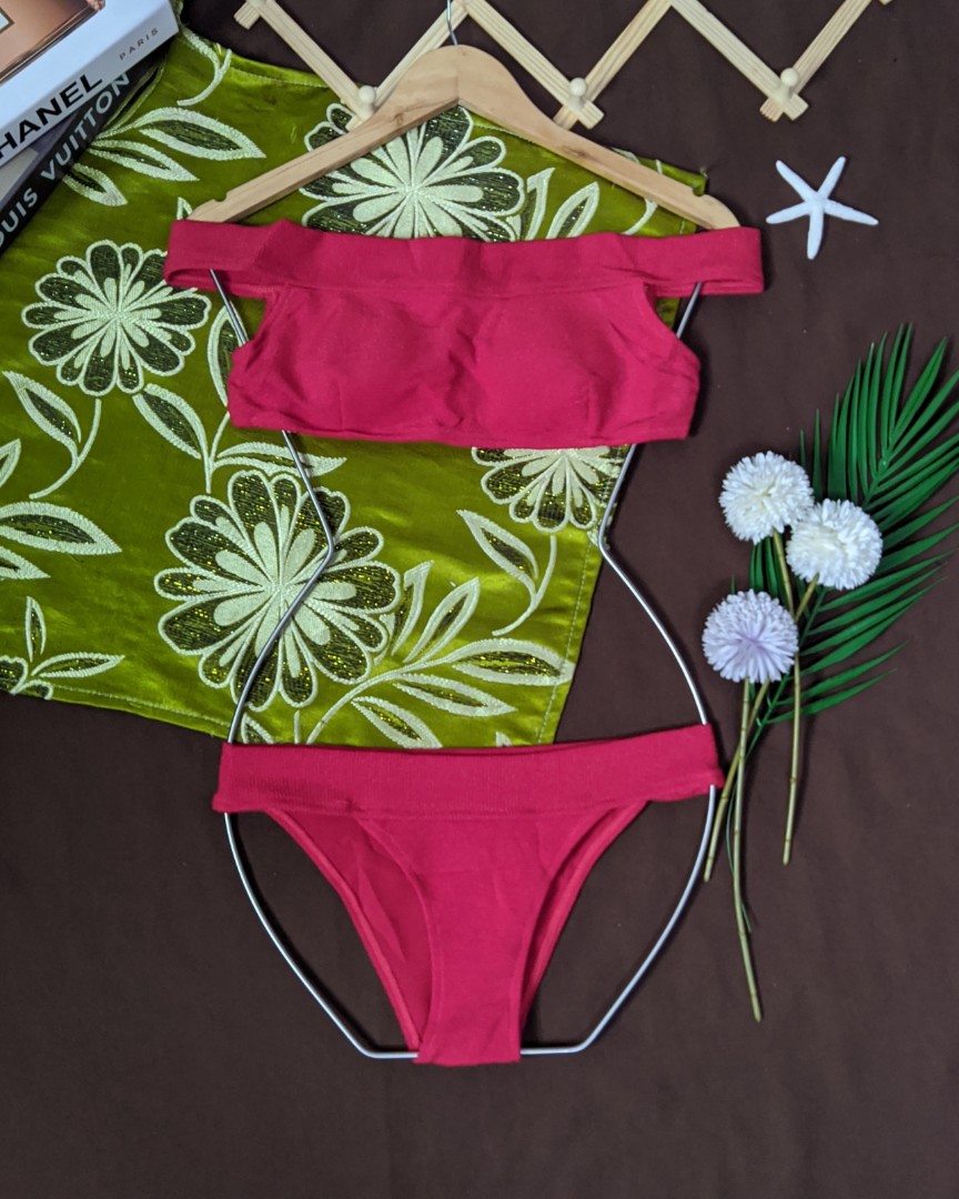 Red Two Piece Swimsuit, Women's Fashion, Swimwear, Bikinis & Swimsuits