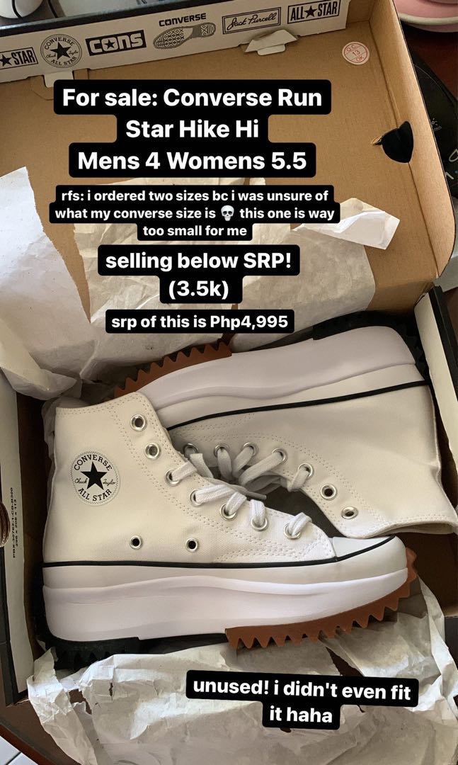Converse sizes hotsell run