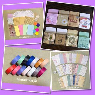 (TAKE ALL) Stationery, stickers, journaling papers, washi tapes & more...