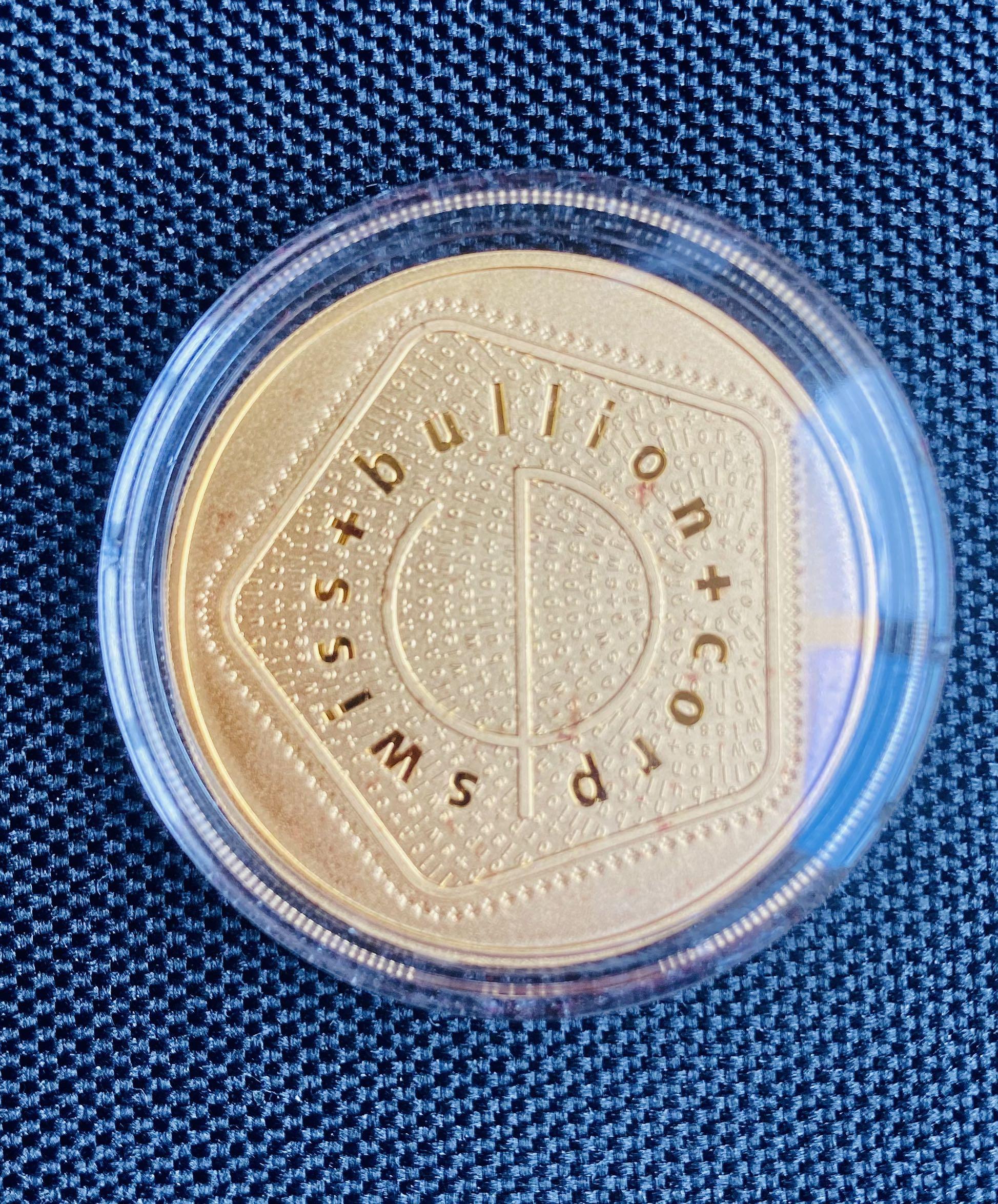 D*O様 Suisse 1オンス 金塊 999.9 Amazon.com: Replica One Ounce 999 Gold Plated Swiss Gold Bar