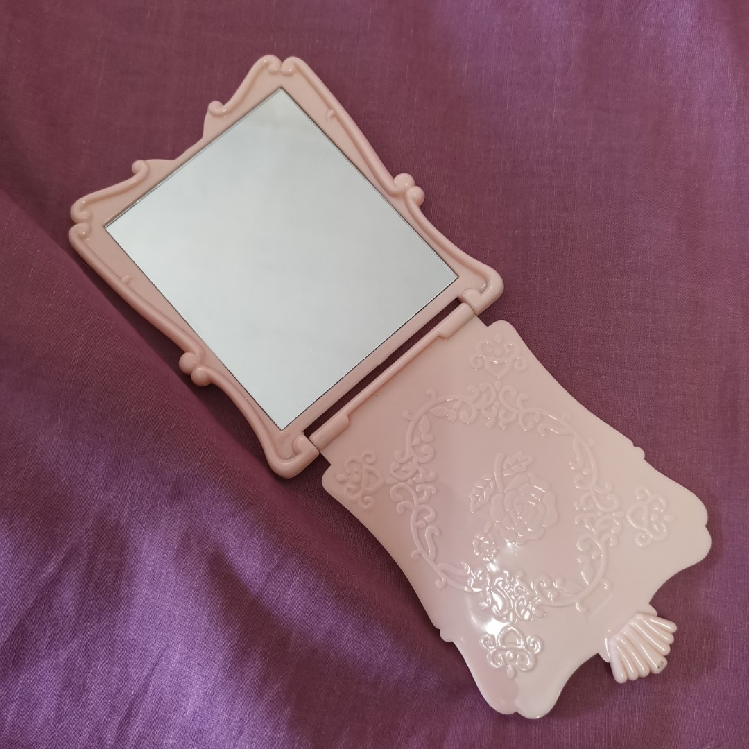 Table Mirror Pink Floral, Furniture & Home Living, Home Decor, Mirrors