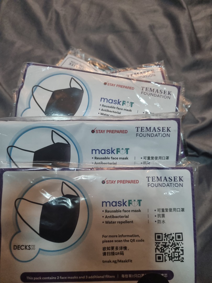 Temasek Mask fit(l), Health & Nutrition, Face Masks & Face Shields on