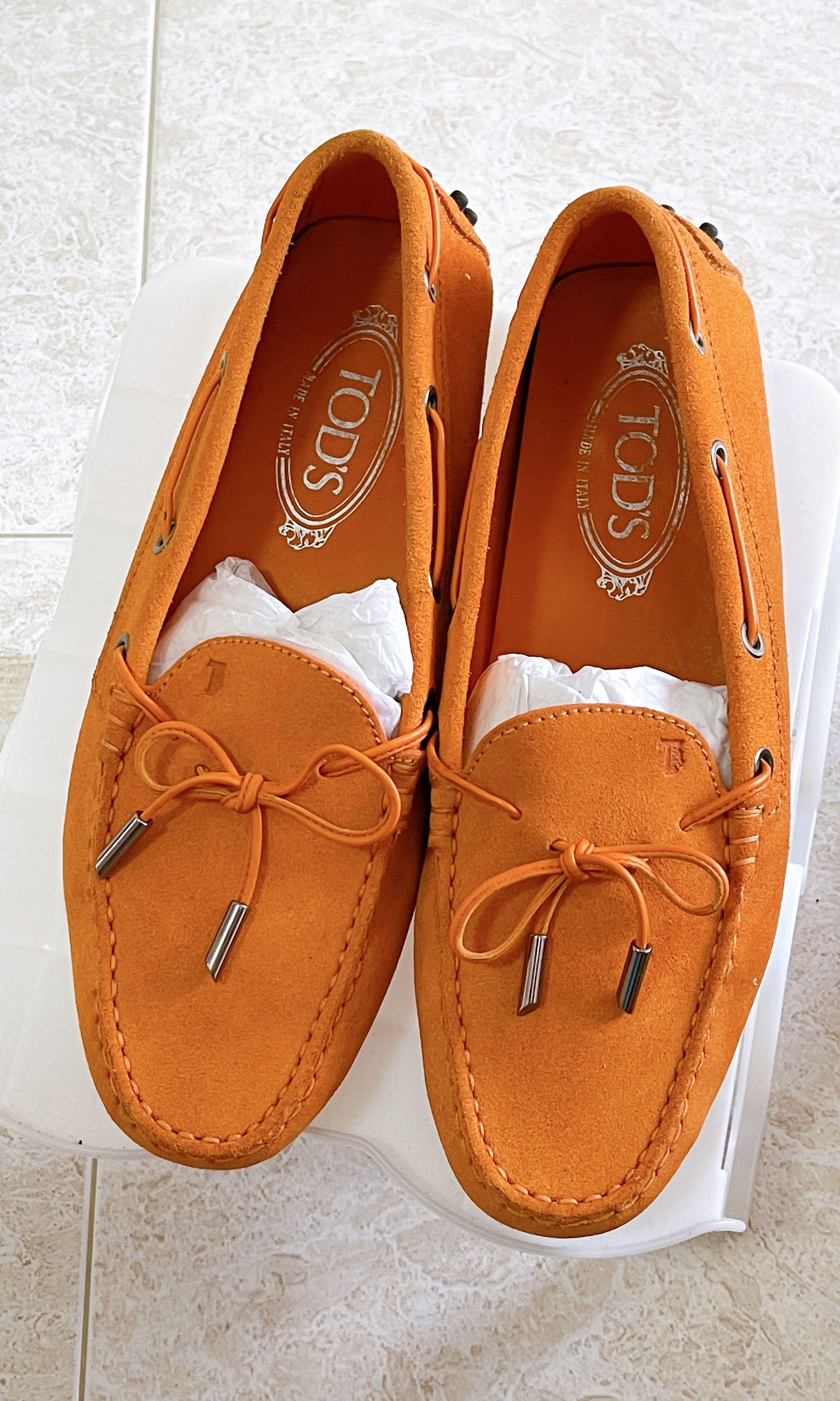 gommino driving shoe - Orange, Luxury 