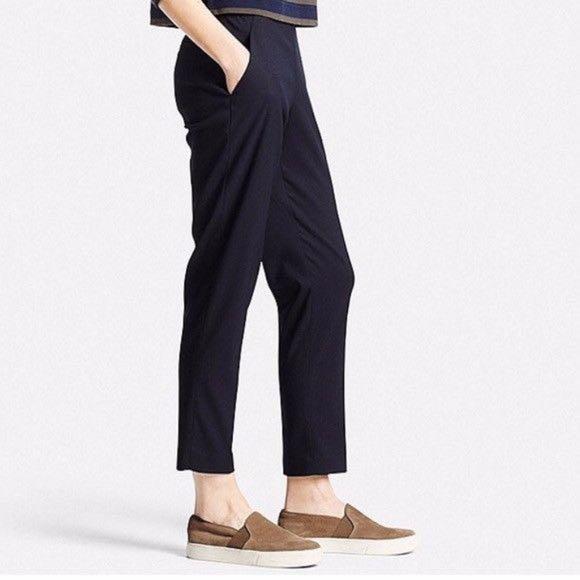 Uniqlo Ezy Ankle Pants Navy Blue, Women's Fashion, Bottoms, Other Bottoms  On Carousell