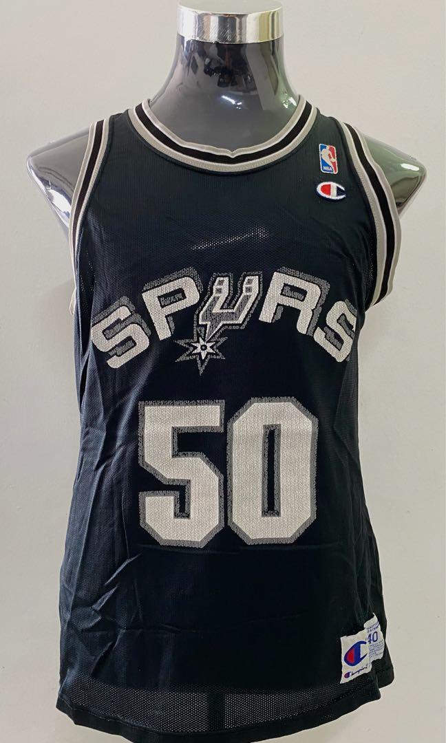 San Antonio Spurs: David Robinson 1998/99 Black Champion Jersey (M) –  National Vintage League Ltd.