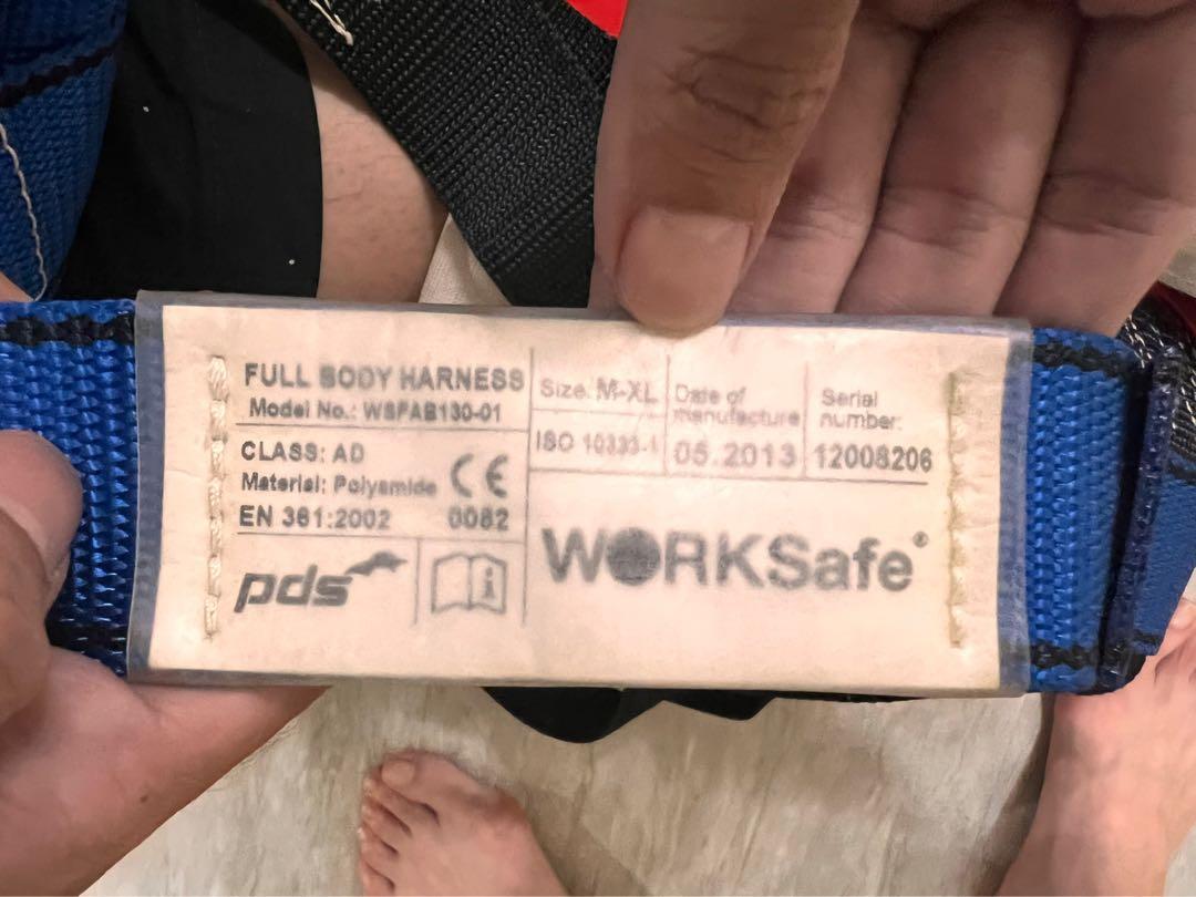 Worksafe WSFAB13001, Full Body Harness W/ Front Dorsal, Anchorage