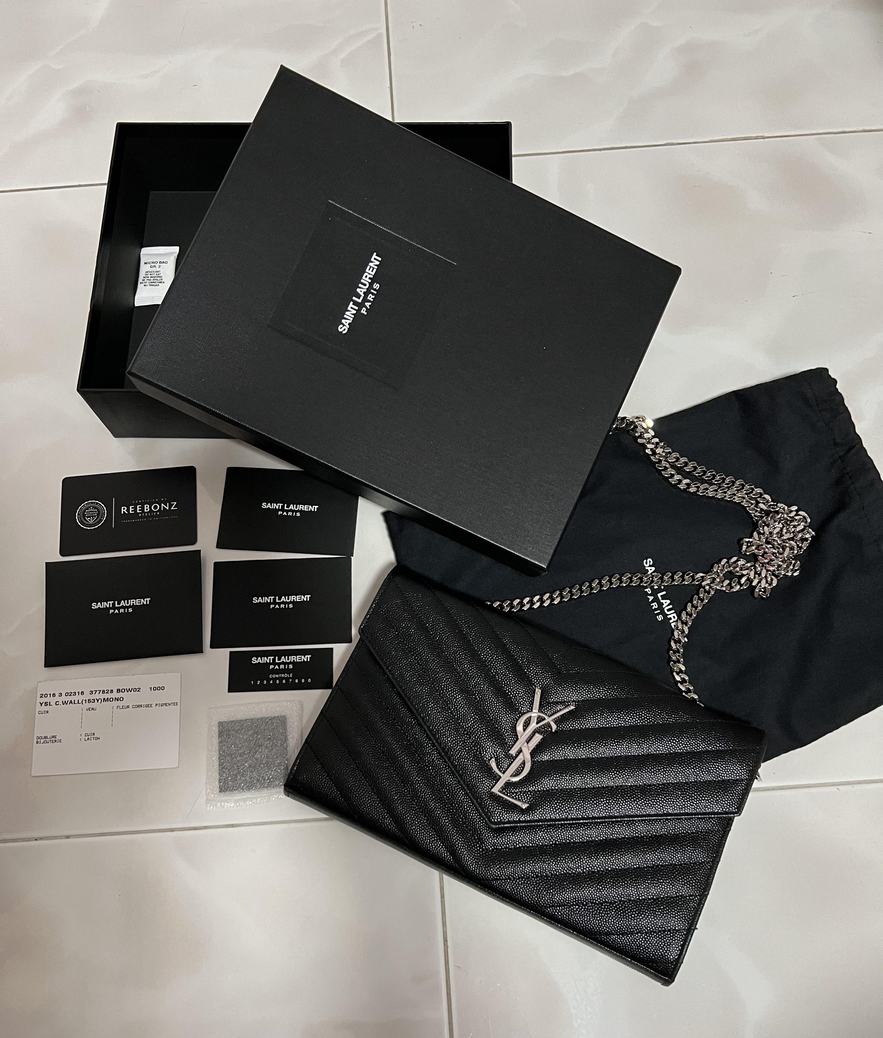 Saint Laurent Leather WOC Black