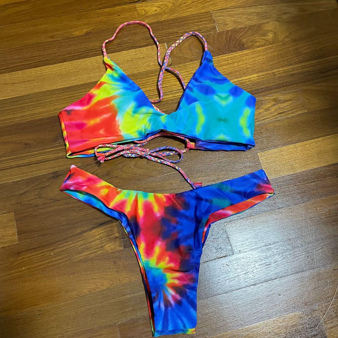 ZAFUL Rainbow Tie Dye Bikini Women s Fashion Swimwear Bikinis
