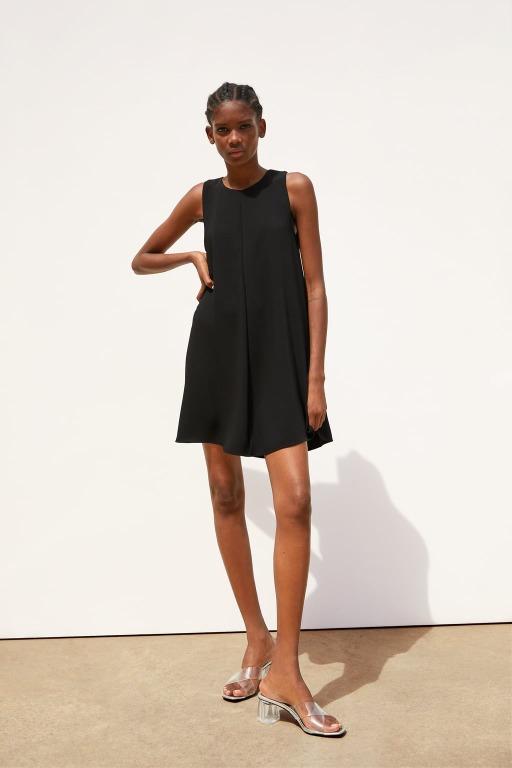 Zara black discount shift dress