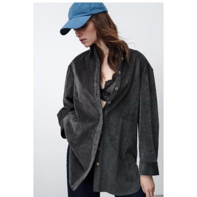 zara oversized corduroy shirt