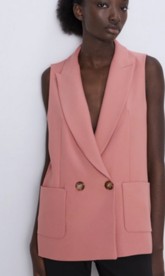 Zara pink waistcoat sale