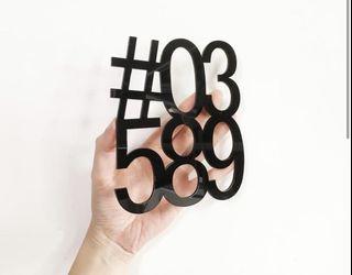 16cm HDB unit number, Condo unit number