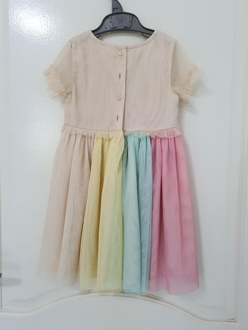 2 3Y Next Unicorn Tulle Rainbow Dress Babies Kids Babies