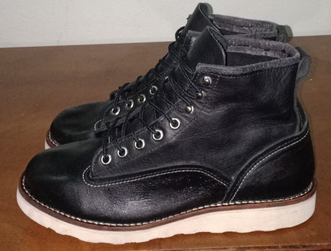 6uk Rm258 Hawkins Boots Since 1850 Hi Leather Black Men s
