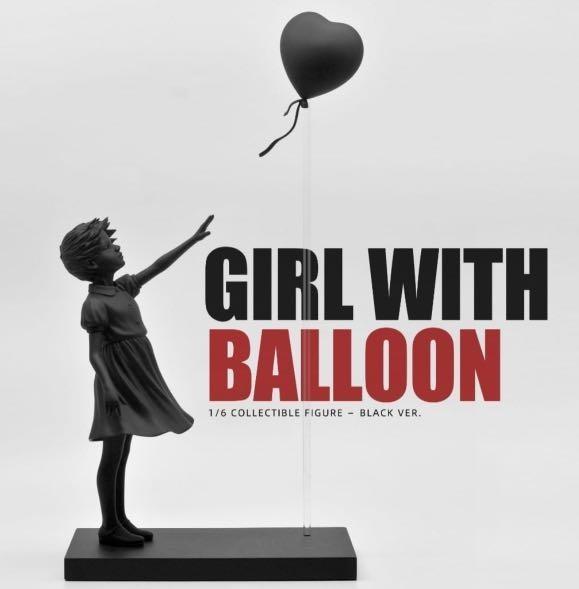 現貨ZIGGER x BRANDALISM BANKSY Girl With Balloon black Ver. 氣球