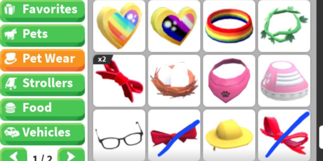 Adopt Me Pet Wear : Toys Video Gaming Video Game Consoles Others on