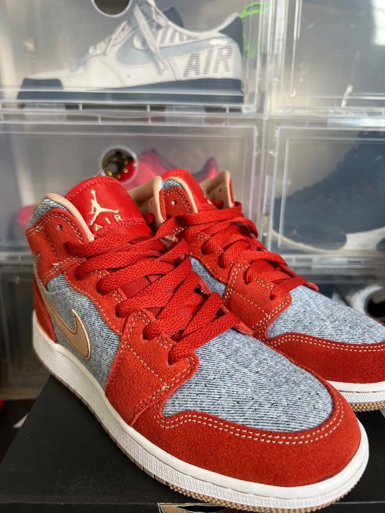 AIR JORDAN 1 MID SE GS Luxury Sneakers Footwear on Carousell